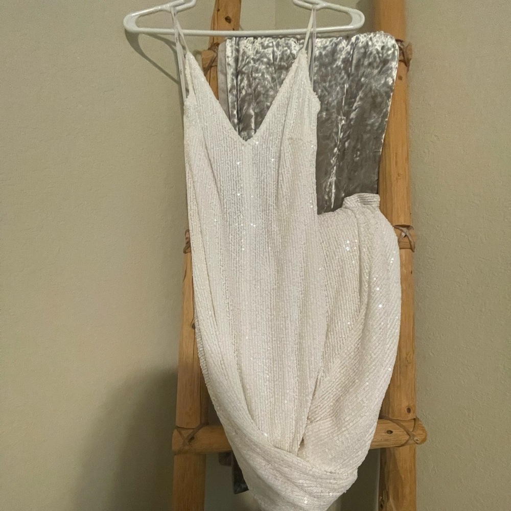 White sequin dress